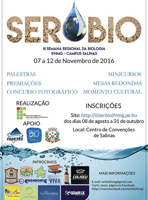 Instituto Prístino participou da III Semana Regional da Biologia – SERBIO – do IFNMG, Campus Salinas